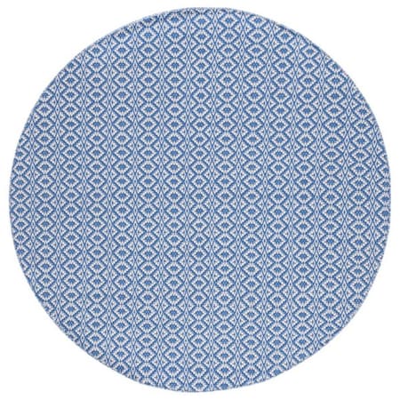 Safavieh 6 x 6 ft. Montauk Hand Woven Round Rug; Ivory & Blue MTK716C-6R